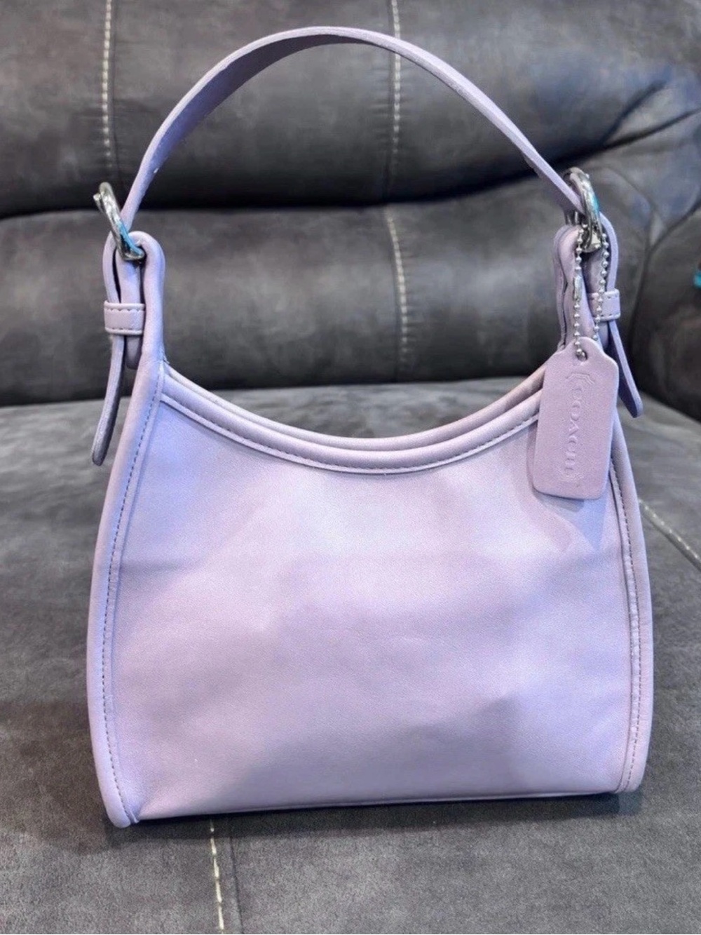 Rare Vintage Coach Mini Soho Lilac Purple Leather Shoulder Bag Y2K